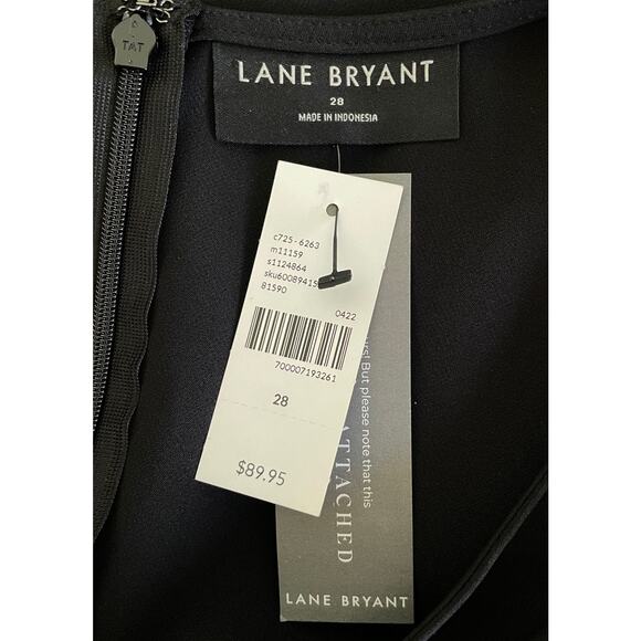 Lane Bryant Black Lena Midi Dress Size 28 Wedding Guest Party Night Out NWT - Picture 9 of 11